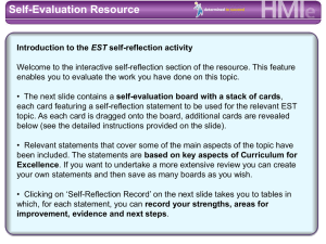 Self-Evaluation Resource
