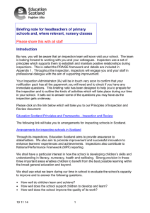 Briefing note for headteachers of primary Introduction