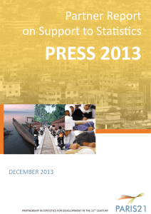 PRESS 2013 Partner Report on Support to Statistics DECEMBER 2013