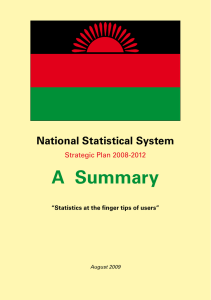 A  Summary National Statistical System Strategic Plan 2008-2012