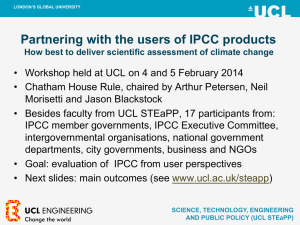 Partnering with the users of IPCC products