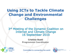 Using ICTs to Tackle Climate Change and Environmental Challenges 3