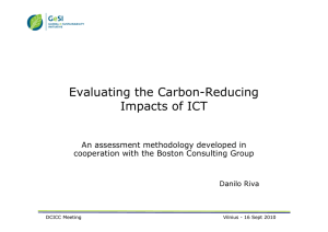 Evaluating the Carbon-Reducing Impacts of ICT An assessment methodology developed in