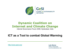 Dynamic Coalition on Internet and Climate Change