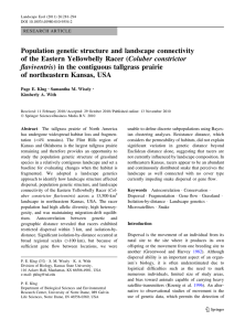 Population genetic structure and landscape connectivity