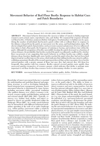 Movement Behavior of Red Flour Beetle: Response to Habitat Cues