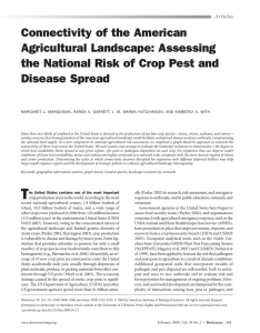 Connectivity of the American Agricultural Landscape: Assessing Disease Spread