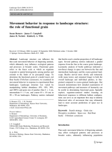 Movement behavior in response to landscape structure: