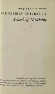 Of School Medicine 1953-54