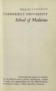 Of School Medicine 1954-55