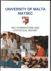 OF UNIVERSITY MALTA MATSEC