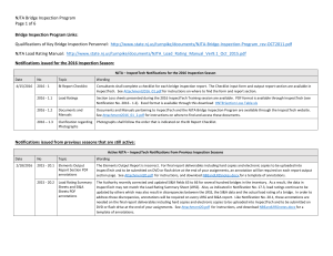 NJTA Bridge Inspection Program Page 1 of 6  Bridge Inspection Program Links: