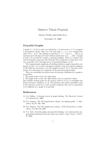 Master’s Thesis Proposal Graceful Graphs Gustav Nordh, November 27, 2009