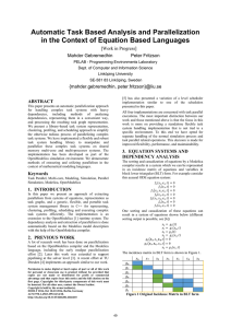 Automatic Task Based Analysis and Parallelization [Work in Progress]