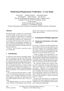 Model-based Requirement Verification : A Case Study