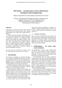 DrControl An Interactive Course Material for Teaching Control Engineering