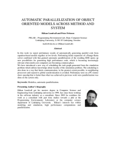 AUTOMATIC PARALLELIZATION OF OBJECT ORIENTED MODELS ACROSS METHOD AND SYSTEM