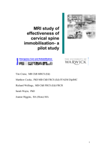 MRI study of effectiveness of cervical spine