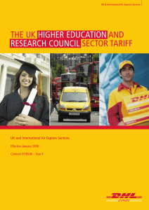 THE UK AND SECTOR TARIFF HIGHER EDUCATION