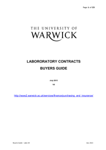 LABORORATORY CONTRACTS BUYERS GUIDE