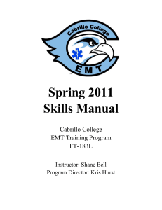 Spring 2011 Skills Manual  Cabrillo College