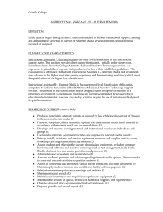 Cabrillo College INSTRUCTIONAL ASSISTANT I/II – ALTERNATE MEDIA DEFINITION