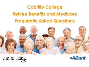 Cabrillo College Retiree Benefits and Medicare Frequently Asked Questions