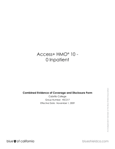 Access+ HMO 10 - 0 Inpatient