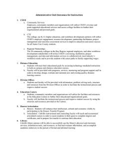 Administrative Unit Outcomes for Instruction