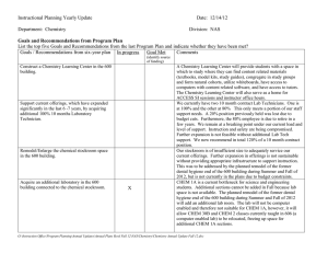 Instructional Planning Yearly Update  Date:  12/14/12 Department:  Chemistry