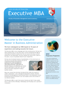 Executive MBA www.um.edu.mt/fema/mba  Regulations &amp; Fees
