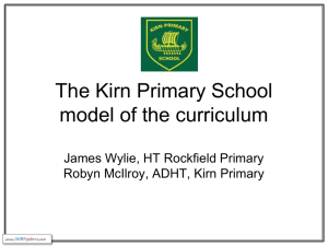 The Kirn Primary School model of the curriculum