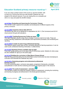 Education Scotland primary resource round-up 1 April 2015