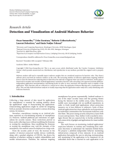 Research Article Detection and Visualization of Android Malware Behavior Oscar Somarriba, Urko Zurutuza,
