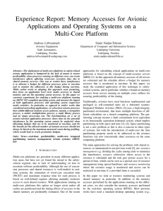 Experience Report: Memory Accesses for Avionic Multi-Core Platform