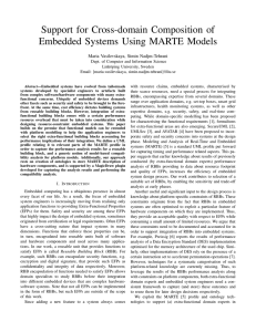 Support for Cross-domain Composition of Embedded Systems Using MARTE Models