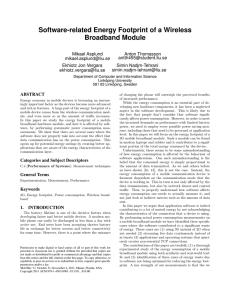 Software-related Energy Footprint of a Wireless Broadband Module
