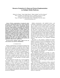 Resource Footprint of a Manycast Protocol Implementation on Multiple Mobile Platforms