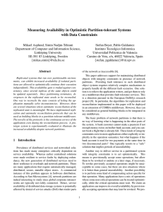 Measuring Availability in Optimistic Partition-tolerant Systems with Data Constraints