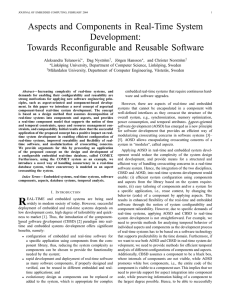 Aspects and Components in Real-Time System Development: Towards Reconfigurable and Reusable Software