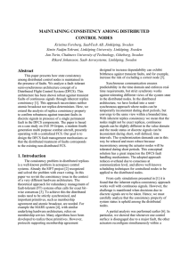 MAINTAINING CONSISTENCY AMONG DISTRIBUTED CONTROL NODES