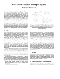 Real-time Control of Intelligent Agents Paul Scerri