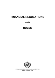 FINANCIAL REGULATIONS RULES AND