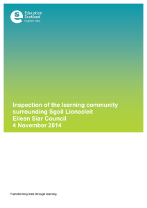 Inspection of the learning community surrounding Sgoil Lionacleit Eilean Siar Council