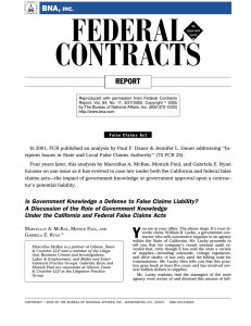 FEDERAL CONTRACTS ! A