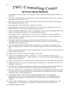 52 Proven Stress Reducers  F-1