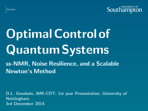 Optimal Control of Quantum Systems ss-NMR, Noise Resilience, and a Scalable Newton’s Method