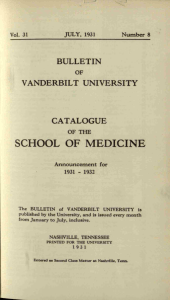 SCHOOL OF MEDICINE a. CATALOGUE BULLETIN