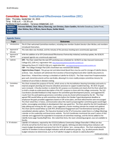 Committee Name: Institutional Effectiveness Committee (IEC)