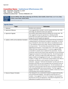 Committee Name: Institutional Effectiveness (IE)